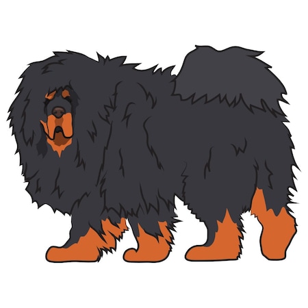 Signmission Tibetan Mastiff Dog Decal, Dog Lover Decor Vinyl Sticker D-12-Tibetan Mastiff